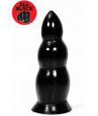 ALL BLACK Cuneo Anale Triplo a Dilatazione Progressiva 23 x 8 cm.