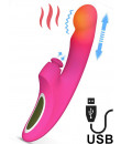 Vibratore Rabbit Enles con Spinta, Riscaldamento e Vibrazione Ricaricabile USB