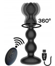 Cuneo Anale a Sfere Telecomandato con Vibrazione, Oscillazione a 360 gradi - Ricaricabile USB
