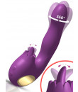 Vibratore Rabbit con Oscillazione a 360º e Lecca Clitoride Toka Ricaricabile USB 