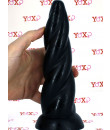 Unicorn Twist - Dildo Anale Corno di Unicorno 22 x 6 cm. Nero