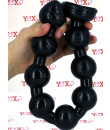 Big Snake Beads - Gut Snake Dildo Flessibile con 8 Bulbi 48 x 4,5 cm. Nero