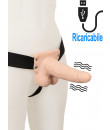 Strap-On Vibrante Cavo per Uomo in Silicone 17,5 x 4,7 cm. Color Carne