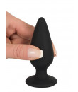 Cuneo anale pesante (75 g.) in silicone a punta affusolata 8,9 x 3,1 cm.