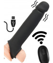 Guaina Vibrante Telecomandata in Silicone Ricaricabile USB Allunga Pene +8 cm