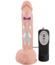 Vibratore realistico con spinta in silicone color carne 21 x 4 cm.