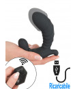 Plug Gonfiabile Vibrante Indossabile in Silicone per Punto G o Punto P con Telecomando 12 x 3,6 cm. Nero