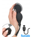 Sfere Vaginali Gonfiabili e Vibranti con Telecomando 18,5 x 4,2 cm. in Silicone Nero