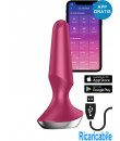 Satisfyer Plug-ilicious 2 Cuneo Anale Vibrante in Silicone 13,5 x 3 cm. Fucsia con APP Ricaricabile USB