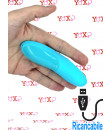 Satisfyer Teaser Vibratore da Dito in Silicone Azzurro Ricaricabile USB