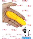 Satisfyer Teaser Vibratore da Dito in Silicone Giallo Ricaricabile USB