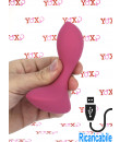 Satisfyer Backdoor Lover Cuneo Anale Vibrante in Silicone 10,5 x 3,3 cm. Magenta Ricaricabile USB