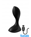 Satisfyer Backdoor Lover Cuneo Anale Vibrante in Silicone 13 x 3 cm. Nero Ricaricabile USB
