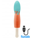 Vibratore in Silicone a Forma di Gelato 15,5 x 4 cm. Azzurro e Arancio