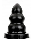 Cuneo anale gigante All Black progressivo multifaccia 20 x 10,5 cm.