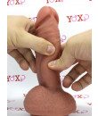 Fallo ultra realistico in silicone Dual Density color carne con ventosa 17,5 x 4,5 cm. Castiel