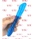 Dildo Doppio Flessibile in Jelly Galaxia Blue 18 x 2,9 cm.