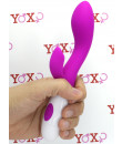 Vibratore Brighty rabbit fucsia in silicone con 30 vibrazioni 20 x 3,4 cm.