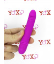 Mini Vibratore Realistico Fucsia in Silicone 12 x 2 cm.