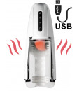 Masturbatore Maschile Vibrante e Riscaldante con Effetti Sonori USB