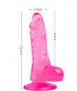 Fallo Realistico Crystal Jelly Rosa 13,5 X 2,3 cm. Asher