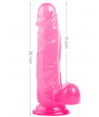 Fallo Realistico Crystal Jelly Rosa 17 x 4 cm.