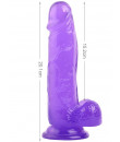Fallo Realistico Crystal Jelly Viola 17 x 4 cm.
