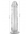 Fallo Realistico Crystal Jelly Chiaro 21 x 4,2 cm.