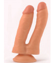 Dildo Realistico Doppia Penetrazione 17x3 e  14x3.5 cm.