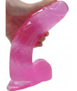 Fallo Realistico in Jelly Morbido e Flessibile 20 x 4,1 cm. Rosa