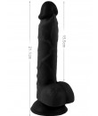 Dildo Realistico Mr Rude Nero 18 x 4 cm. Mason