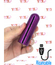 Glam - Vibratore ULTRA Potente Impermeabile 9 x 2,5 cm. Fucsia Ricaricabile USB