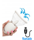 Succhia e Lecca Clitoride in Silicone Bianco Ricaricabile con USB