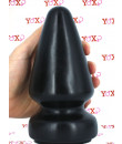 X-Large - Cuneo Anale Gigante 18,5 x 9 cm. Nero