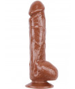 Orgasm Stealer - Fallo Realistico Morbido e Flessibile 22 x 4,1 cm. Marrone