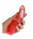 VIBRATORE JAMMY JELLY TRENDY GLITTER PINK 20,5 X 3 cm