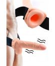 Vibratore Strap-on Realistico Real Rapture Cavo con Testicoli per Uomo o Donna 20 x 5 cm.