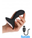 Vibratore Anale e Prostata in Puro Silicone Nero 12,5 x 3 cm.