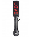 Sculacciatore Doppio in Ecopelle Nero con Scritta Love