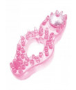 Anello Fallico Stimolante con Sfera in Acciaio Rosa