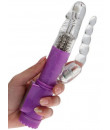 Vibratore Rabbit Funny Moment con Perle Stimolanti 22 x 3 cm. Lilla