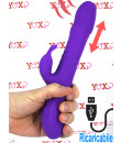 ROMAX - Vibratore Rabbit Riscaldante con Spinta in Silicone 24,45 x 4 cm. Ricaricabile USB Viola