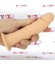 Fallo realistico in silicone Dual Density Termo Reattivo 15 x 3,9 cm. Mulatto