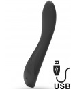Kean - Vibratore Punto G in Silicone Flessibile 20,4 x 3,8 cm. Nero Ricaricabile