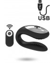 We Love - Vibratore per Coppia in Puro Silicone con Telecomando Wireless Ricaricabile USB Nero