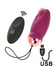 Priya - Ovetto Wireless con Effetto Thumping in Silicone 6 x 3,5 cm. Fucsia Ricaricabile con USB