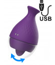 Lingua Lecca Vagina in Silicone Ricaricabile USB Viola