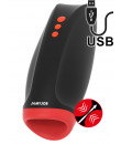 JamyJob - Masturbatore Maschile Vibrante con Risucchio e Compressione in Silicone Ricaricabile USB