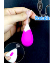 Ovetto Vibrante Telecomandato Wireless in Silicone 6,5 x 3,5 cm. Fucsia Ricaricabile con USB