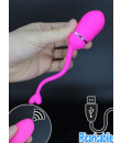 Ovetto vibrante in silicone rosa telecomandato ricaricabile con USB 5,6 x 2,8 cm.